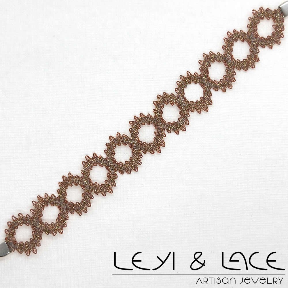 Pulsera Circles en Cobre - Leyi & Lace - Artisan Jewelry - Encaje de Bolillos - Joyería Artesana de Encaje de Bolillos